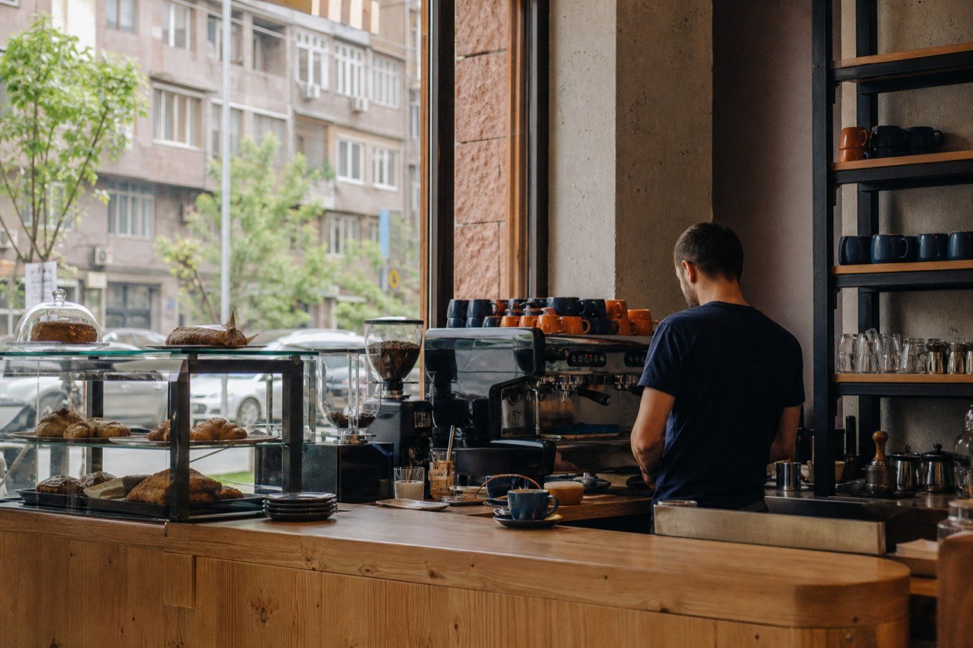 KapHub cafe counter in Yerevan
